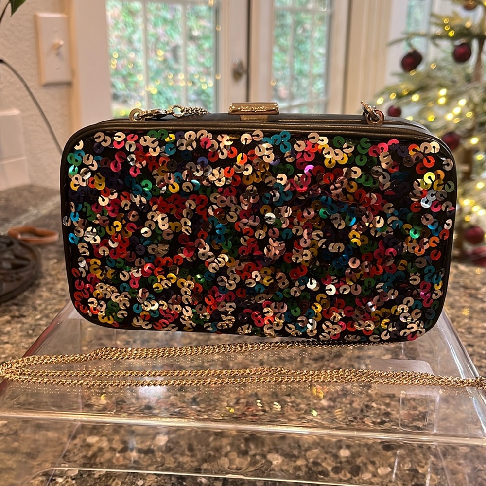Kate Spade Sequin Mini Bag w/Chain Crossbody Strap NWT